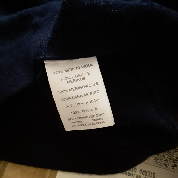 J crew navy merino wool sweater, size M - Picture 4 of 4